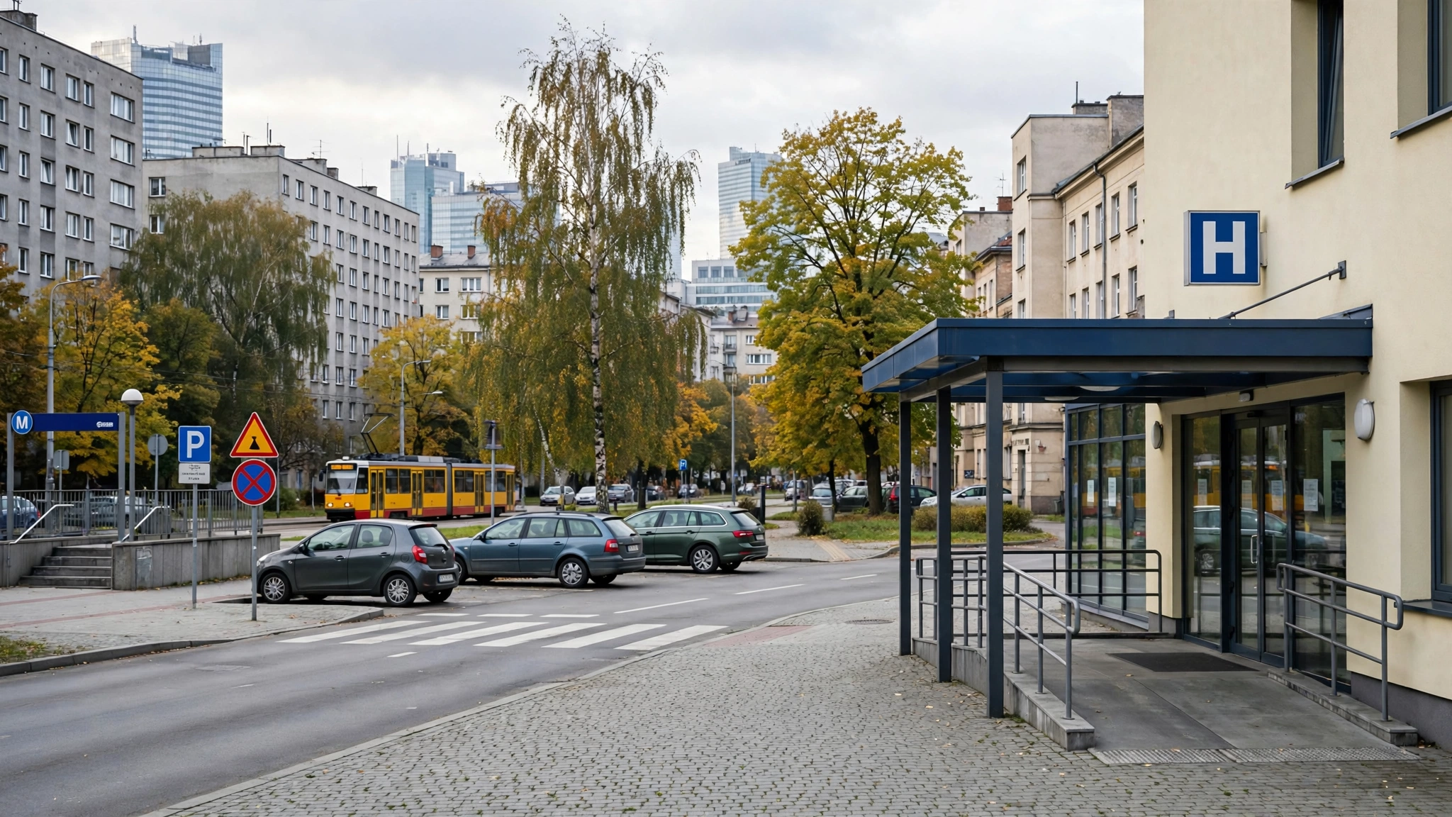 Wejście do Szpitalnego Oddziału Ratunkowego Szpitala Zachodniego w Grodzisku Mazowieckim